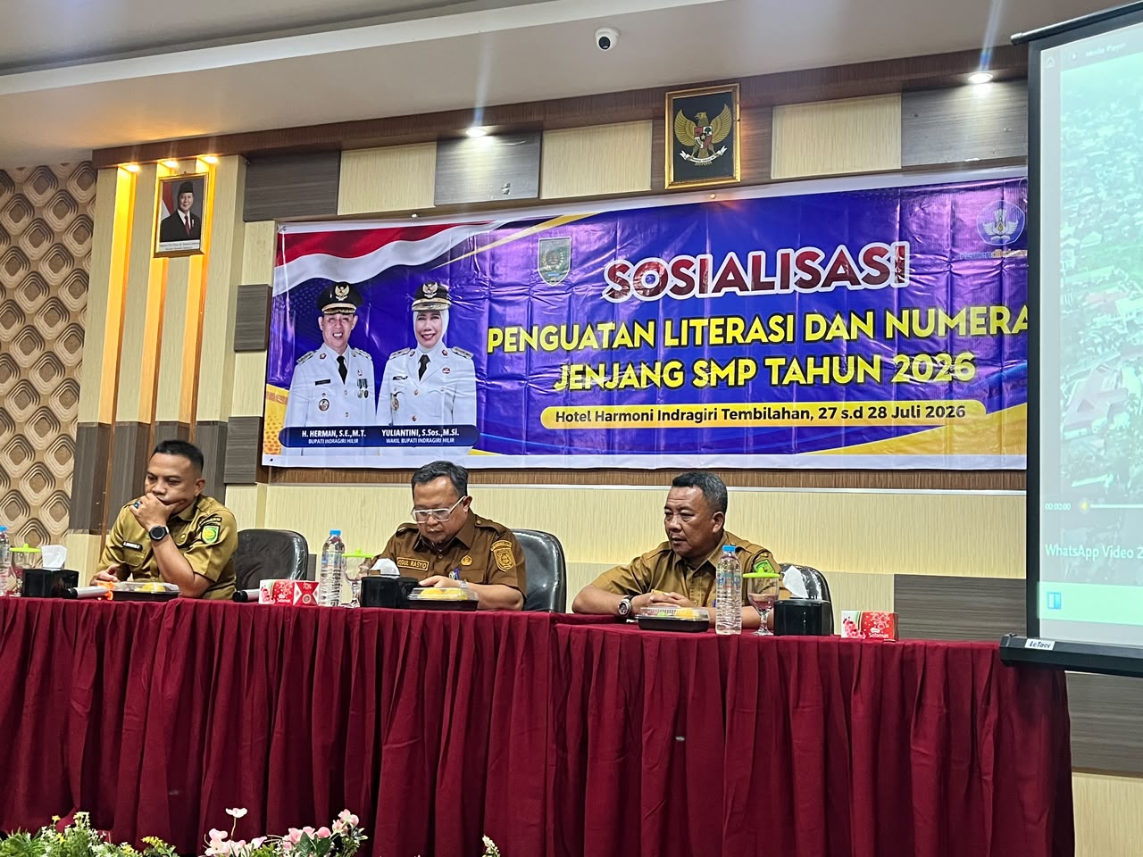 Kadisdik Inhil Buka Sosialisasi Penguatan Literasi dan Numerasi SMP 2026