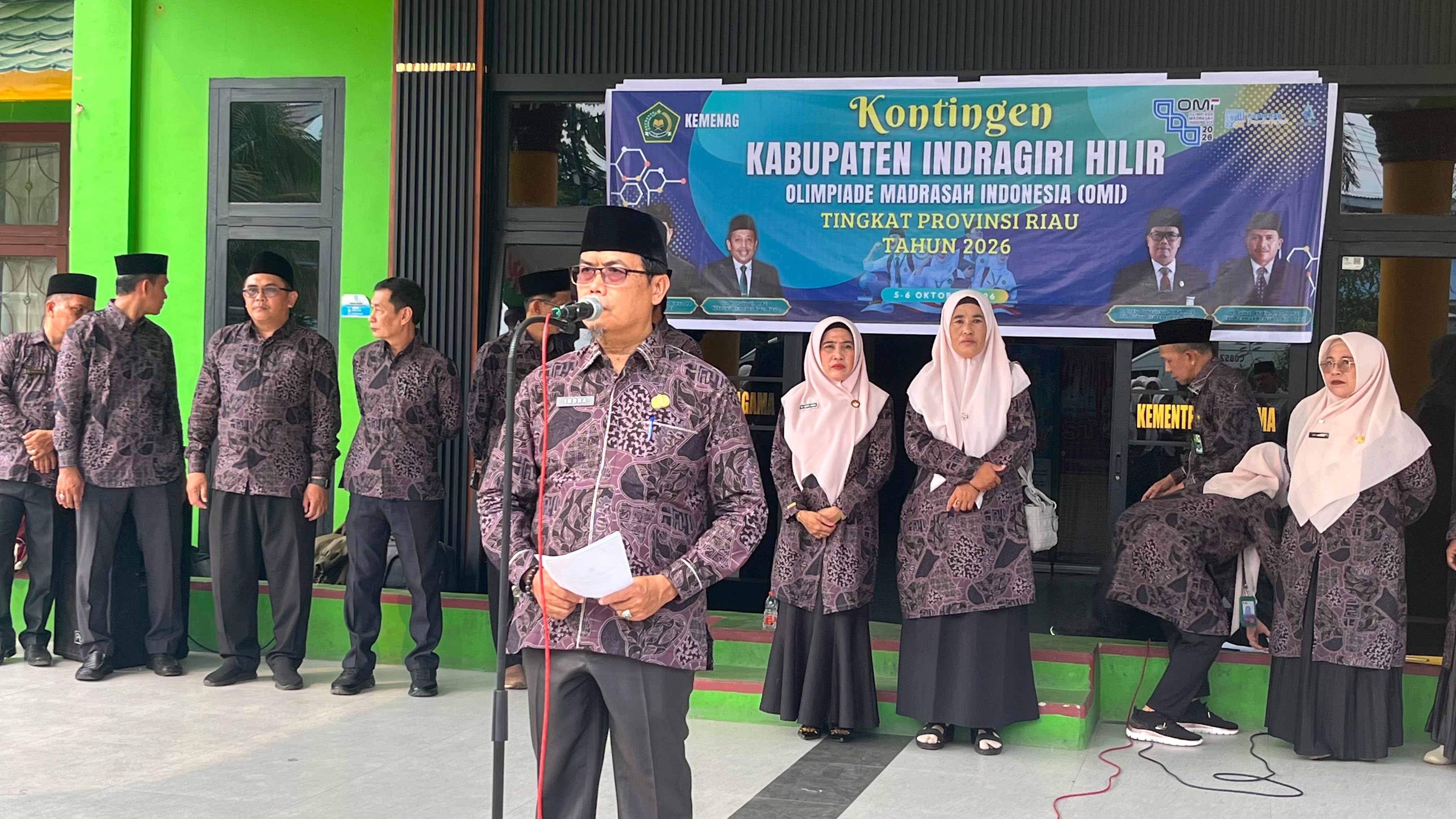 Kemenag Inhil Lepas Kontingen OMI ke Tingkat Provinsi Riau