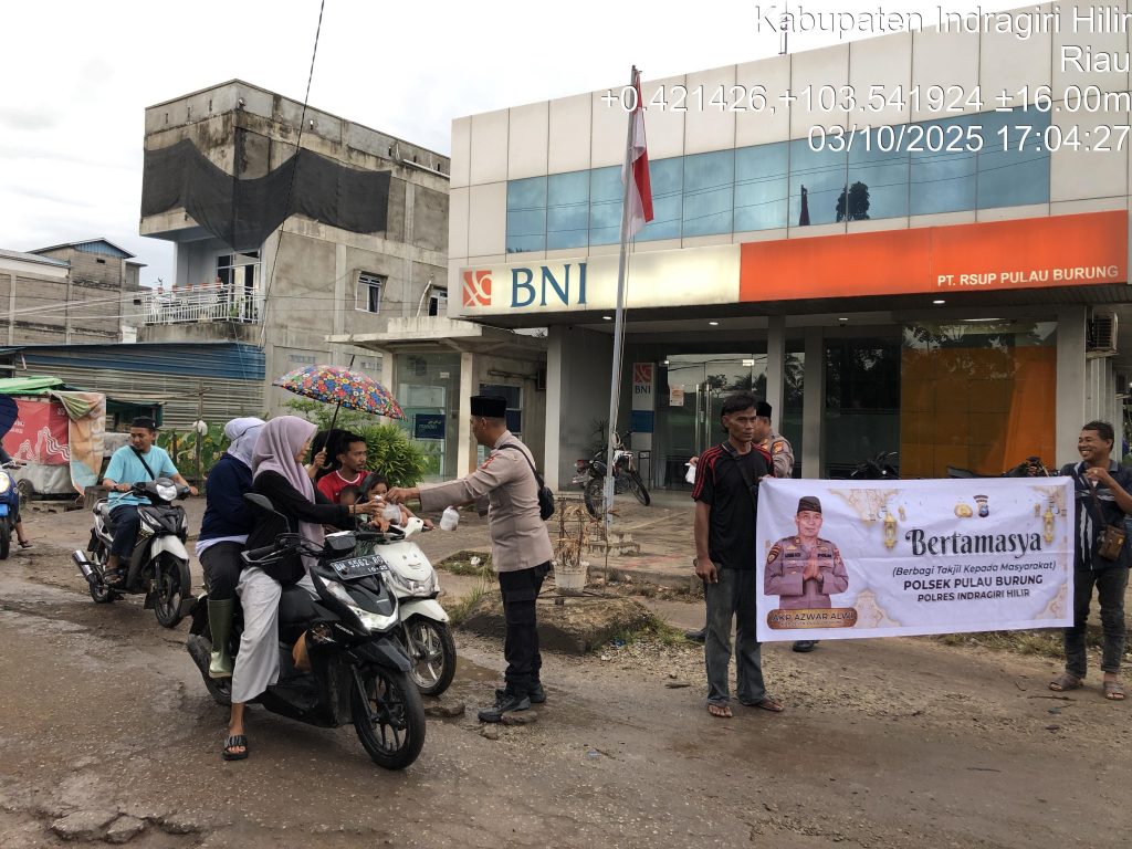 Pesan Menjaga Kamtibmas dan Ketertiban Lalu Lintas disampaikan Kapolsek Pulau Burung Dalam Kegiatan Bertamasya